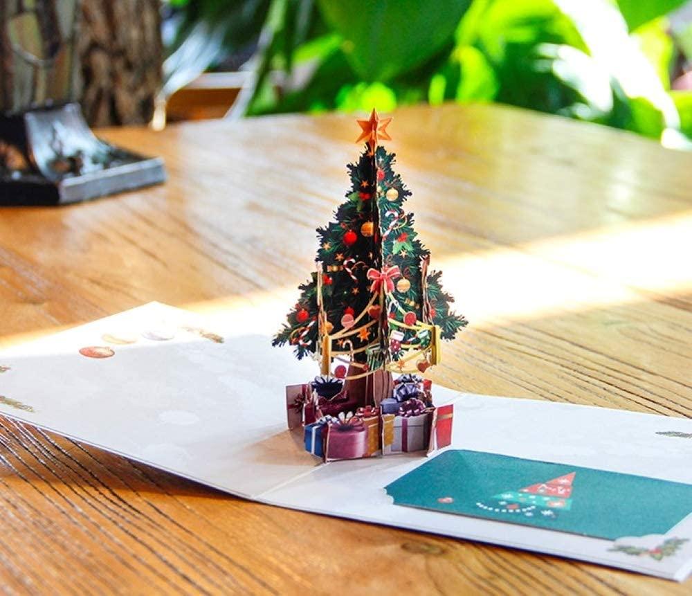 Pop Up Christmas Cards, 3D Pop up Birthday Card,Holiday Greeting Card for Kids Baby with Envelope - Lasercutwraps Shop