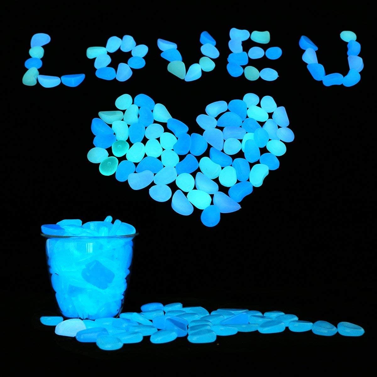 Glow in The Dark Garden Pebbles Stones Rocks for Yard and Walkways Decor, DIY Decorative Luminous Stones - Lasercutwraps Shop