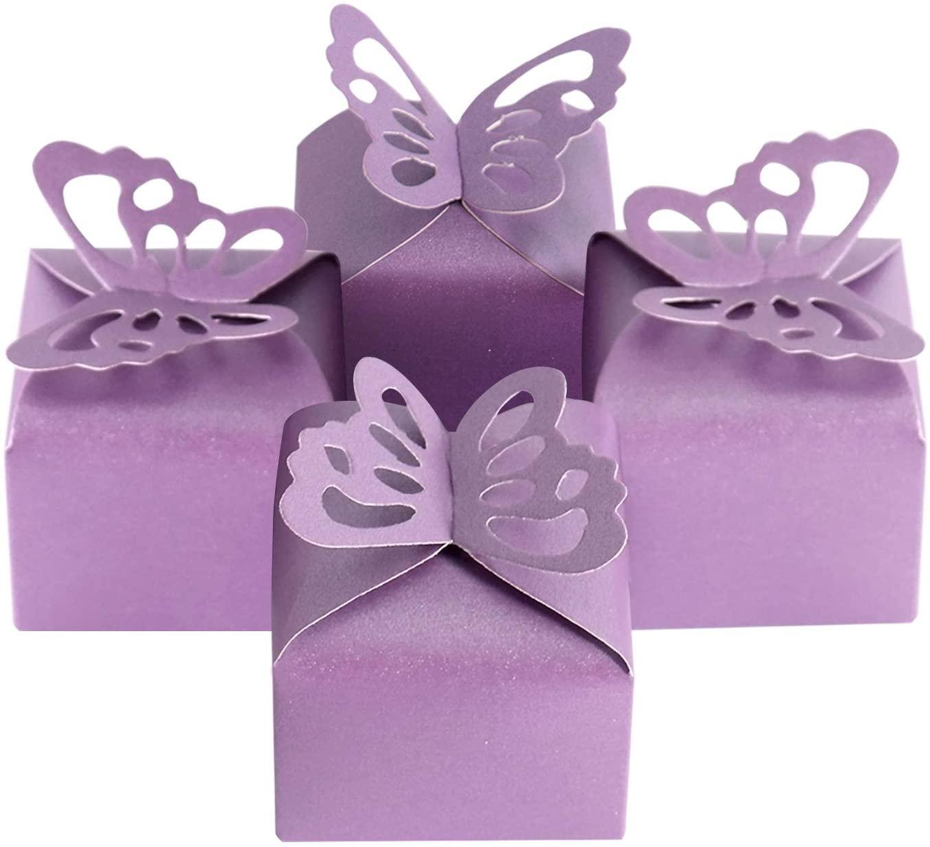 50pcs Butterfly Favor Boxes Girl Baby Shower Butterfly Candy Box Favor Box - Lasercutwraps Shop