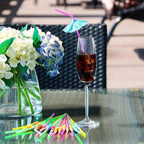 50 Umbrella Parasol Drinking Straws for Hawaiian Beach Cocktail Luau Party Decorations - Lasercutwraps Shop
