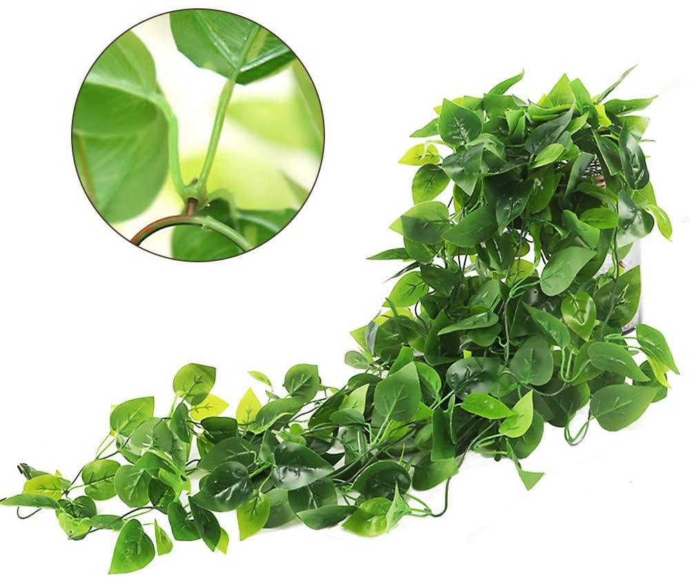 2pcs Artificial Hanging Plants 3.6ft Fake Ivy Vine Fake Ivy Leaves for Wall House Room Patio Indoor Outdoor Decor (No Baskets) - Lasercutwraps Shop