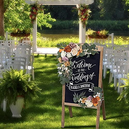 Wedding Flower Swag Arch Flowers Artificial Flowers Vines Garland for Welcome Sign - Lasercutwraps Shop