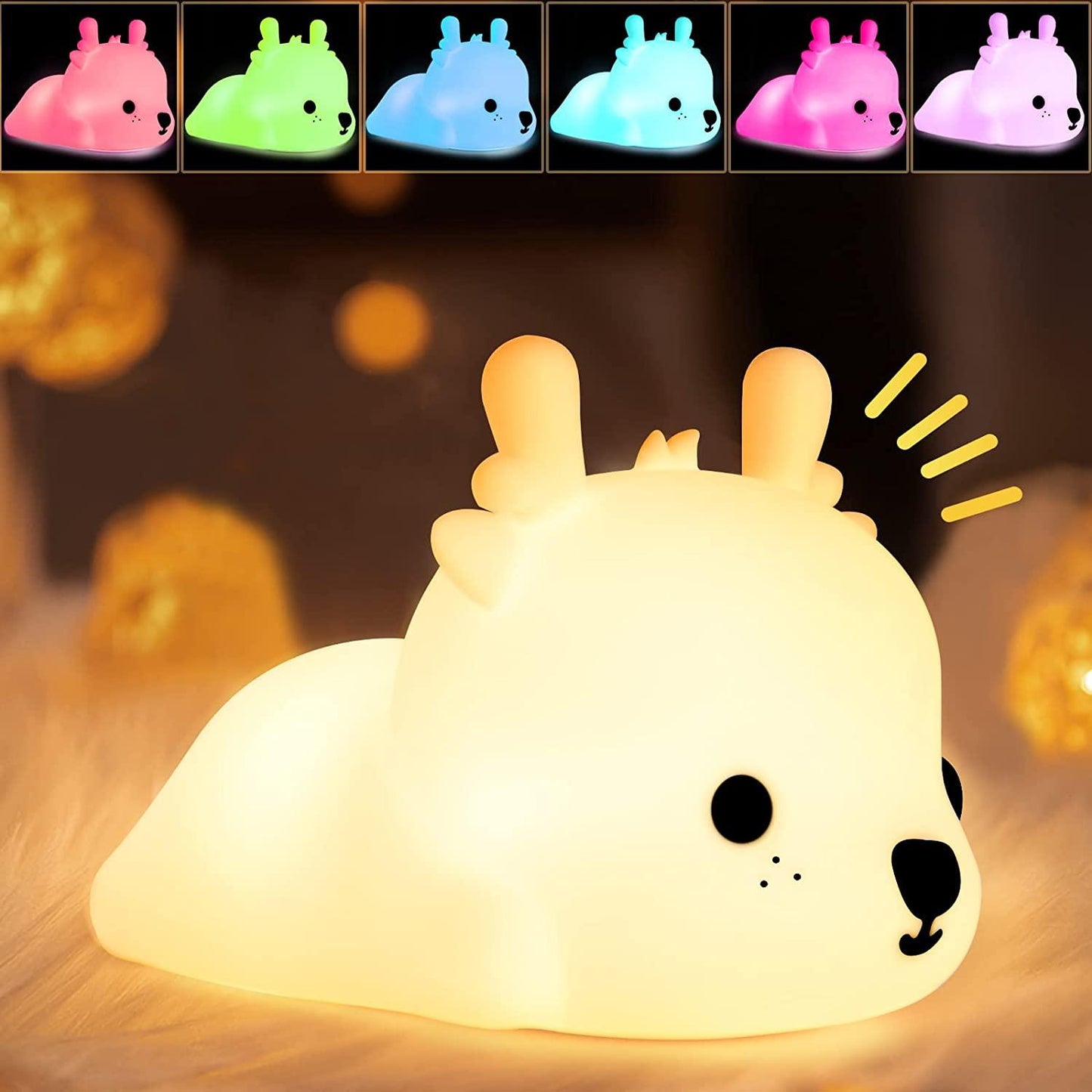 Cute Night Light, Cat Lamp USB Rechargeable Silicone Gifts - Lasercutwraps Shop