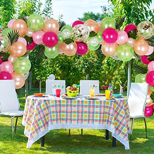 83 Pieces Tropical Balloons Garland Kit DIY Luau Balloon Arch Garland with Tropical Leaf - Lasercutwraps Shop