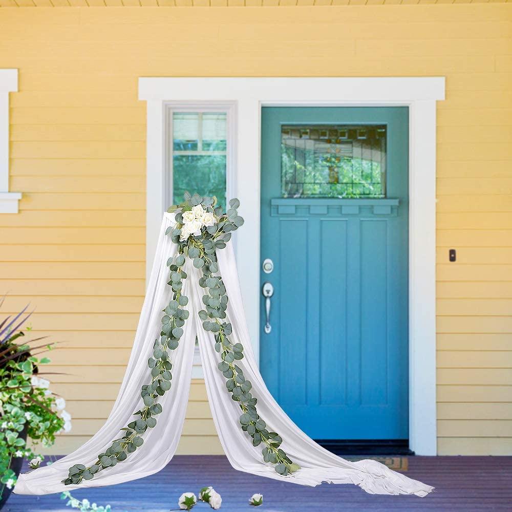 Artificial Eucalyptus Garland Faux Silk Eucalyptus Leaves Vines Handmade Garland Greenery Wedding Backdrop Arch Wall Decor - Lasercutwraps Shop
