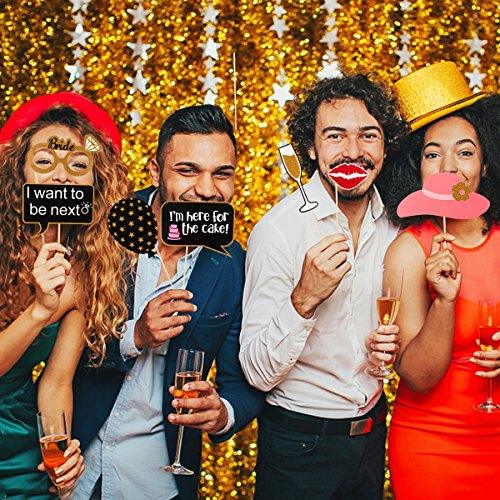 60Pcs Wedding Photo Booth Props Pose Sign Kit Wedding Decoration Supplies - Lasercutwraps Shop