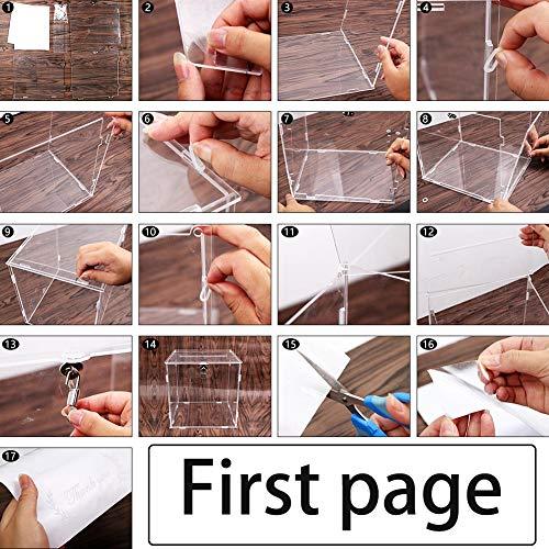 Wedding Card Box for Wedding Reception, Clear Card Boxes with Lock, Gift Card Box Money Box Holder for Reception - Lasercutwraps Shop