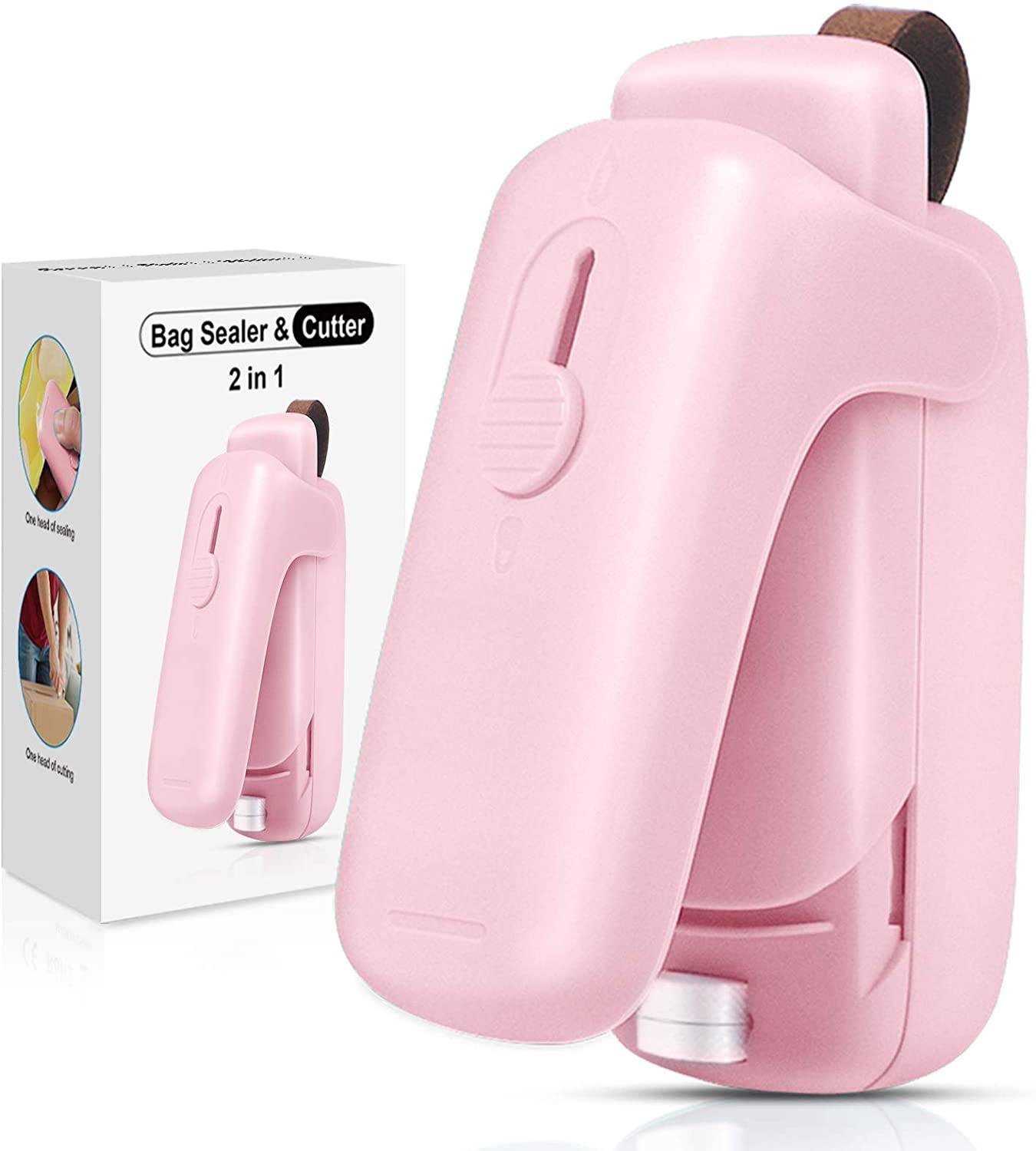 WELUV Mini Heat Sealer USB Bag Sealer Machine met Cutter Handheld 2 in 1 Heat Food Sealer Clips Draagbare Elektrische USB Oplaadbare Quick Sealer voor Plastic Zakken Voedsel Snack Verse Bag Resealer WELUV Mini Heat Sealer USB Bag Sealer Machine met Cutter Handheld 2 in 1 Heat Food Sealer Clips Draagbare Elektrische USB Oplaadbare Quick Sealer voor Plastic Zakken Voedsel Snack Verse Bag Resealer