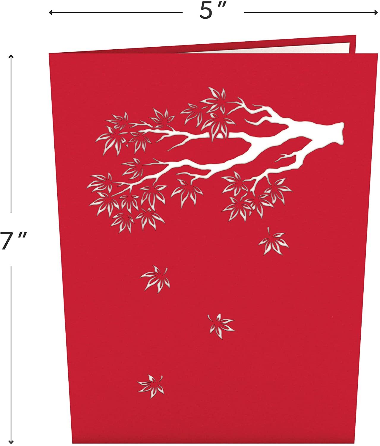 Japanese Maple Pop Up Card - 3D Card, Mother’s Day Pop Up Card, Fall Greeting Card, Card for Mom, Card for Wife, Anniversary Pop Up Cards - Lasercutwraps Shop