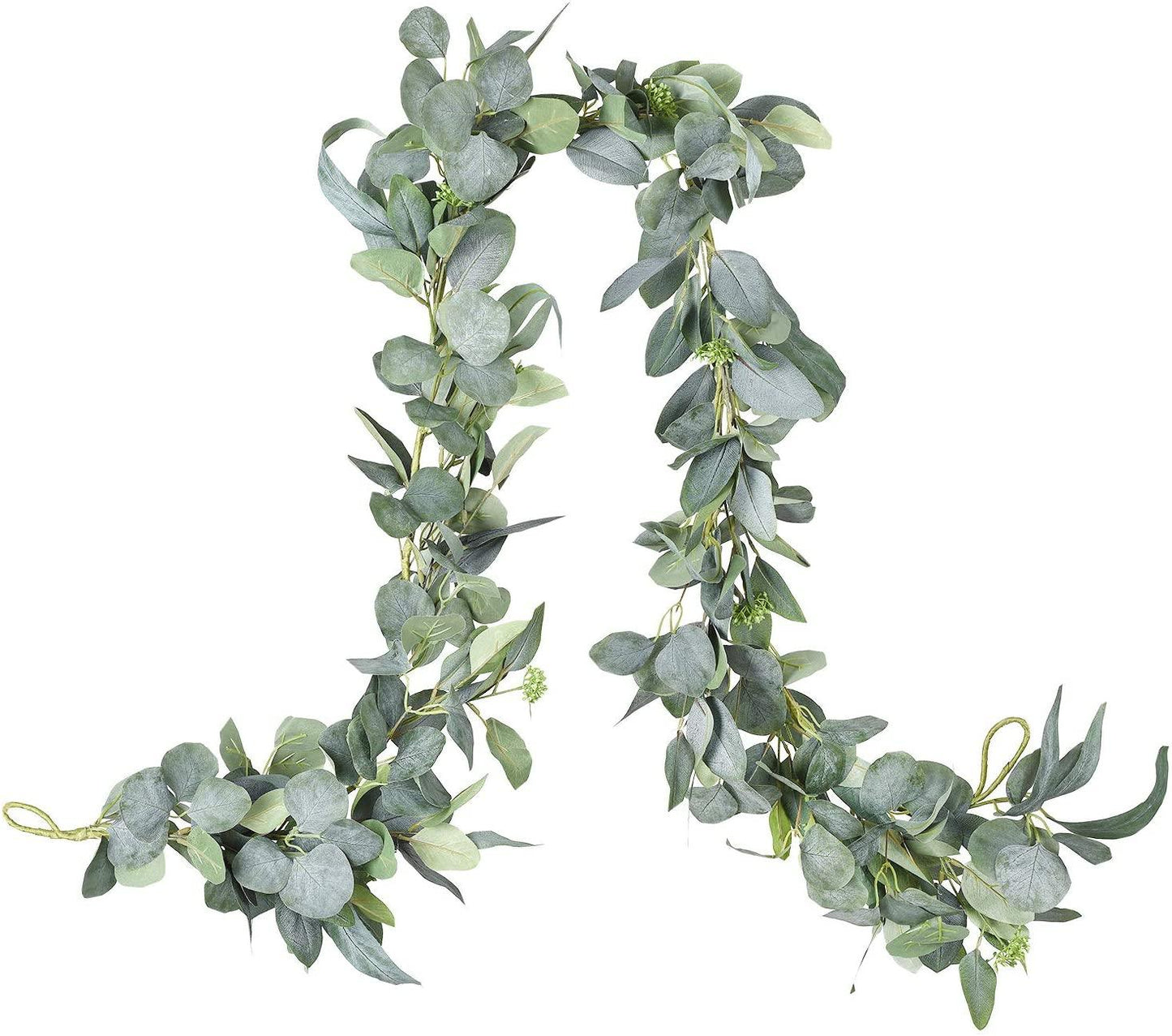 6.2 Feet Eucalyptus Garland Artificial Silk Eucalyptus Leaves Vines Handmade Garland Greenery Wedding Home Backdrop Arch Wall Decor - Lasercutwraps Shop
