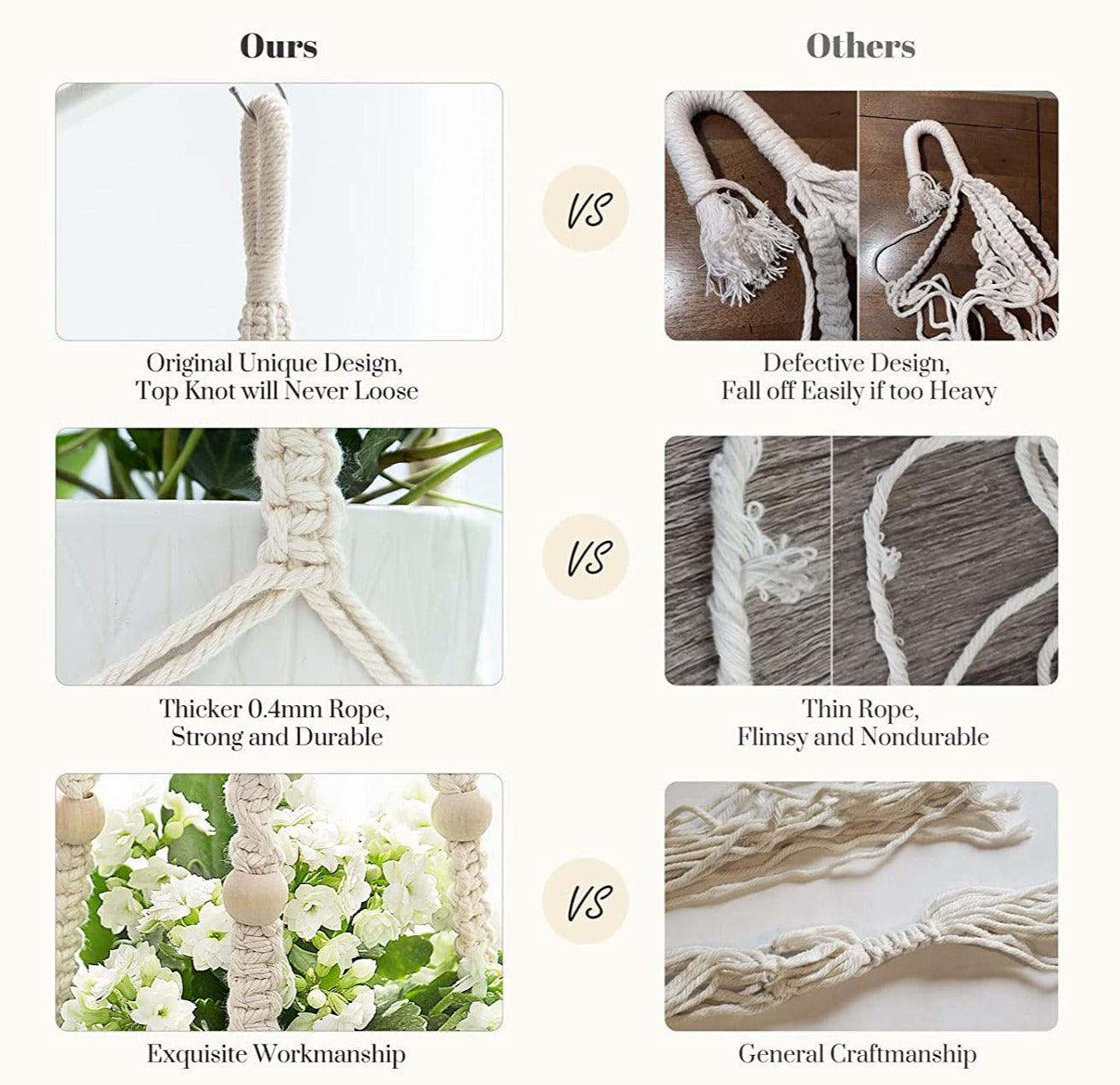 Macrame Plant Hanger Indoor Hanging Planter Basket - Lasercutwraps Shop