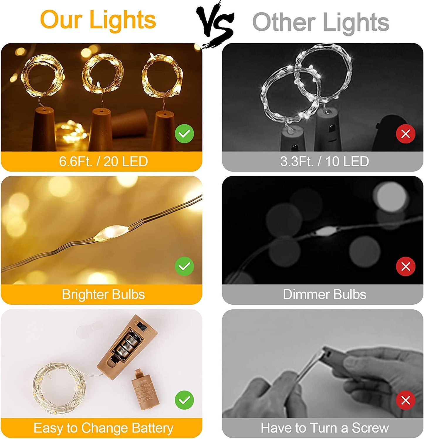 20pcs Wine Bottle Lights with Cork, 20 LED Waterproof Battery Operated Cork Lights for Liquor Bottles Wedding Décor - Lasercutwraps Shop