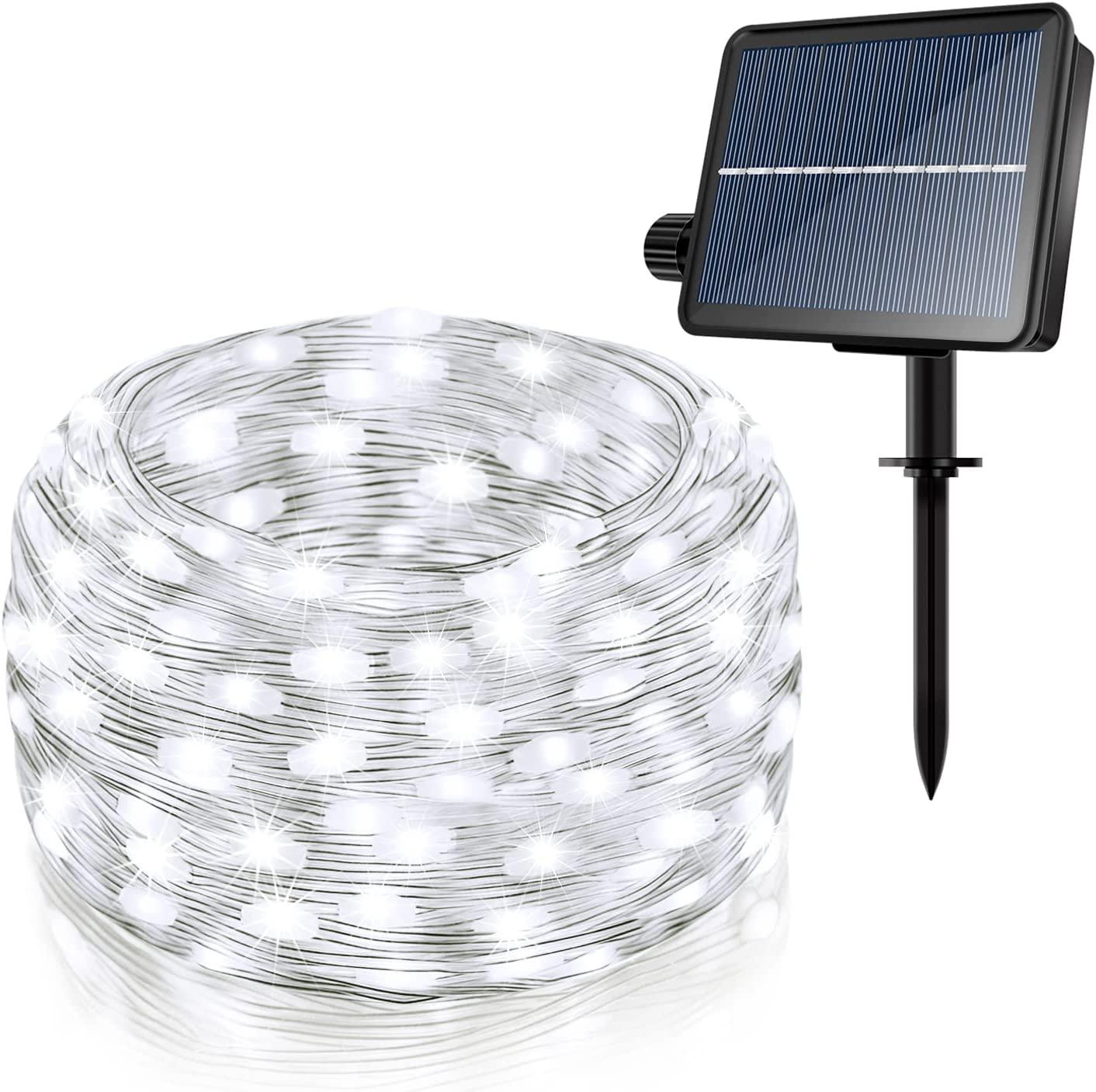 Solar String Lights Outdoor 240LED 80FT 8Modes IP67 Waterproof, Solar Fairy Lights with Timer Memory for Patio Christmas Garden - Lasercutwraps Shop