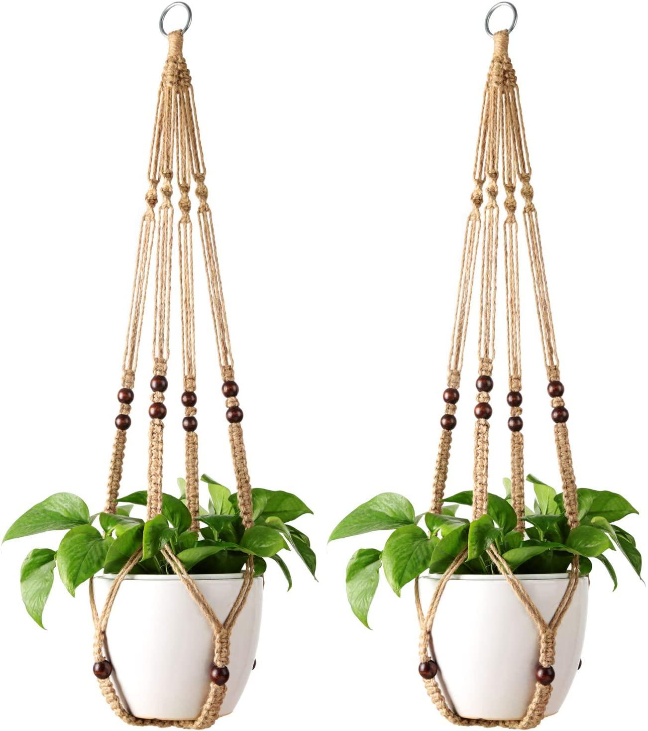 Macrame Plant Hanger Indoor Hanging Planter Basket - Lasercutwraps Shop