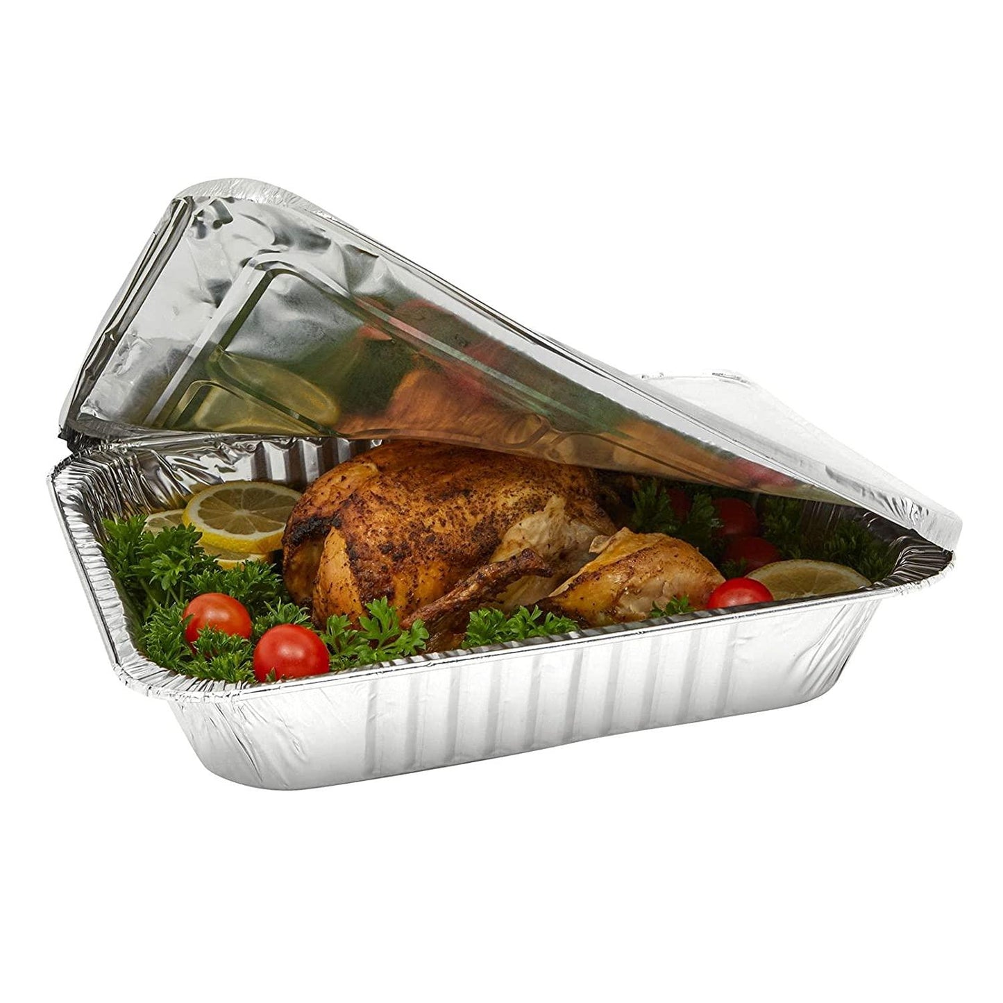 Aluminum Foil Pans with Lids 9x13 (20 Pack) Half Size Disposable Trays for Steam Table, Food, Grills, Baking, BBQ - Lasercutwraps Shop