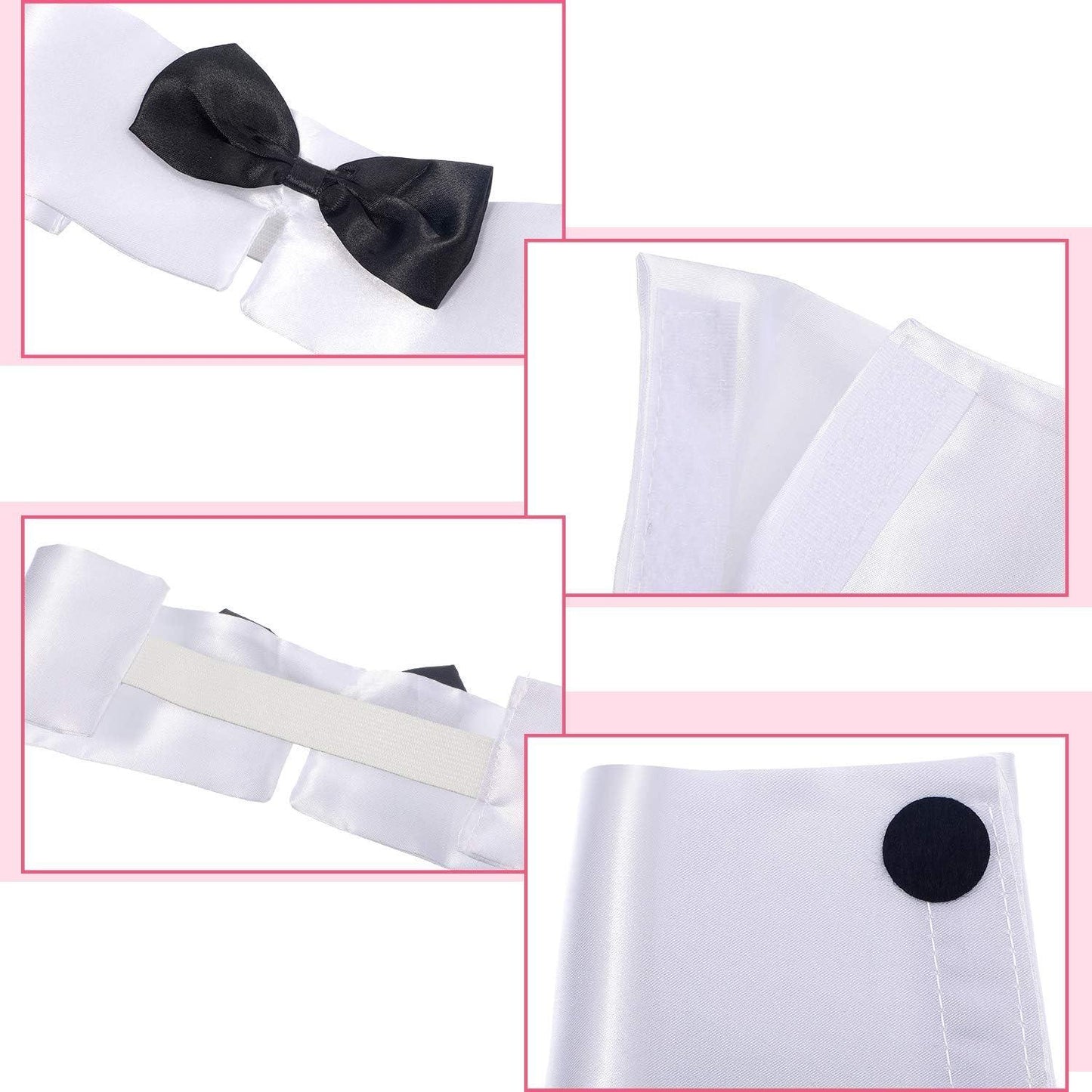 Bunny Accessory Set Rabbit Ear Headband Bow Tie Cuffs Tail for Costume Party - Lasercutwraps Shop