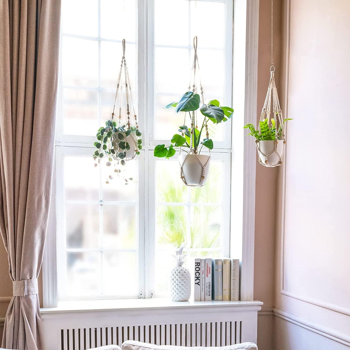 Macrame Plant Hanger Indoor Hanging Planter Basket - Lasercutwraps Shop