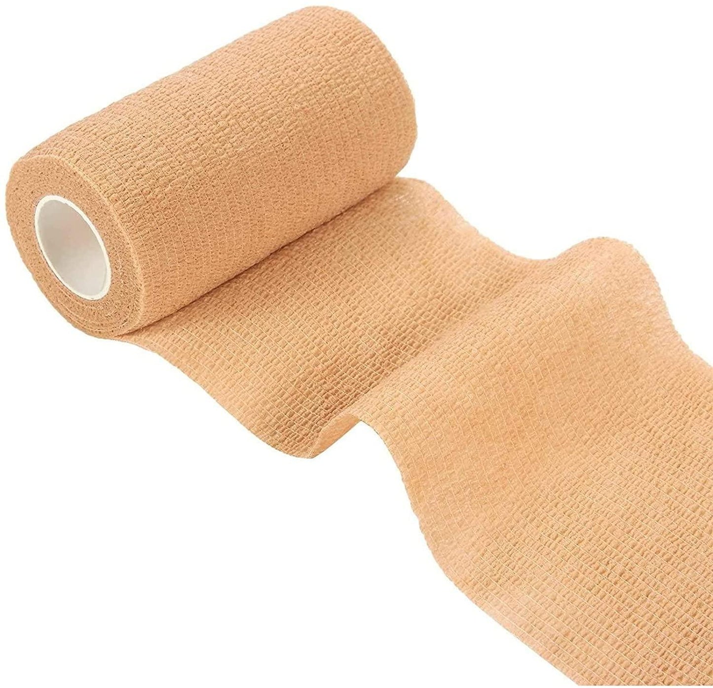 Self Adhesive Bandage Wrap, Cohesive Tape (Tan, 4 in x 5 Yards, 6-Pack) - Lasercutwraps Shop