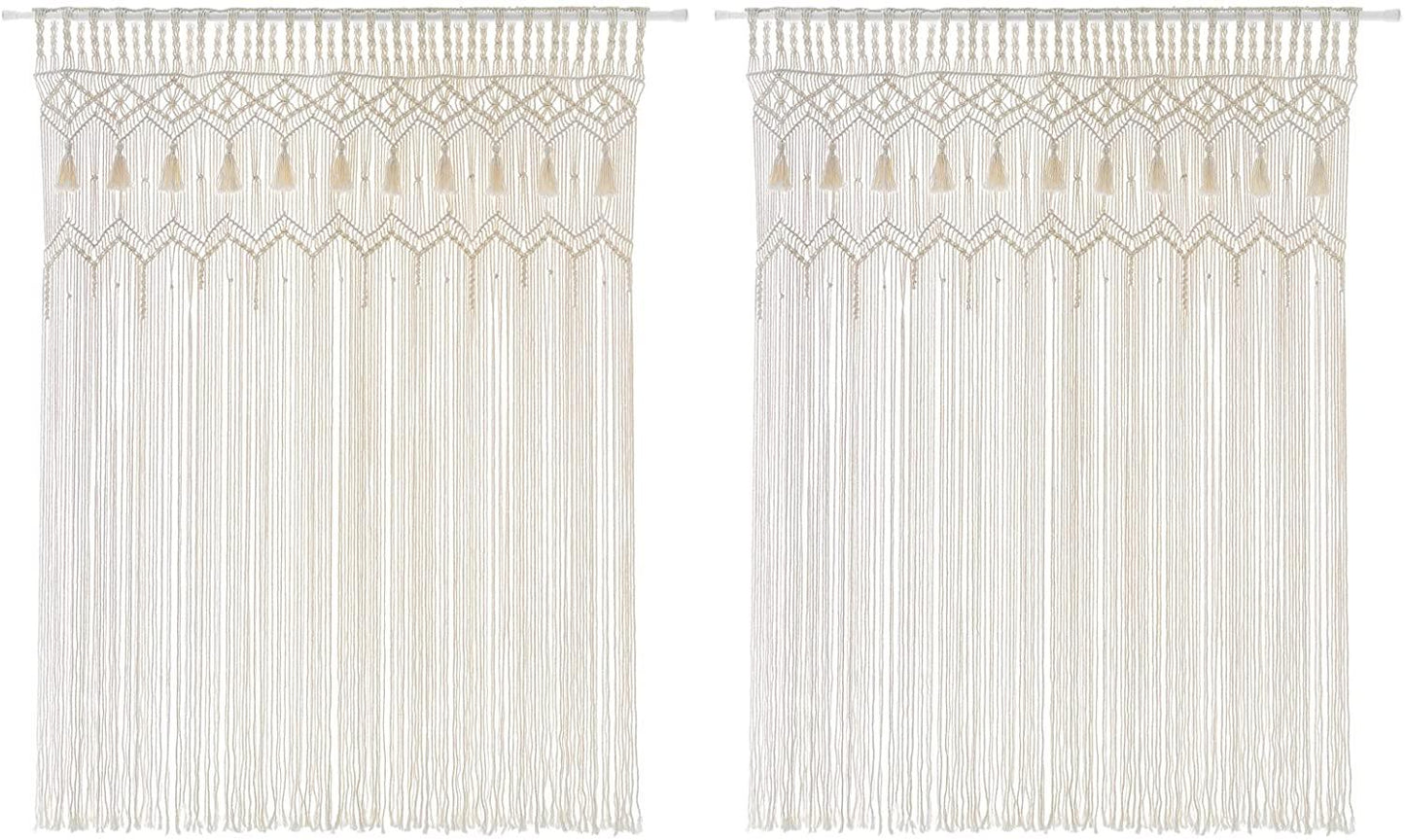 Macrame Curtain Large Boho Woven Wall Hanging Window Curtains - Lasercutwraps Shop