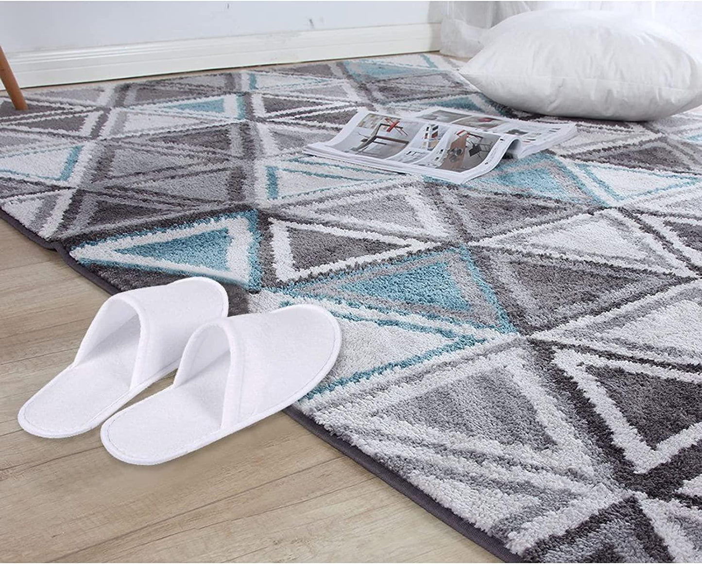 Non-Slip Disposable Slippers, Closed Toe for Hotel Guest and Spa (24 Pairs) - Lasercutwraps Shop