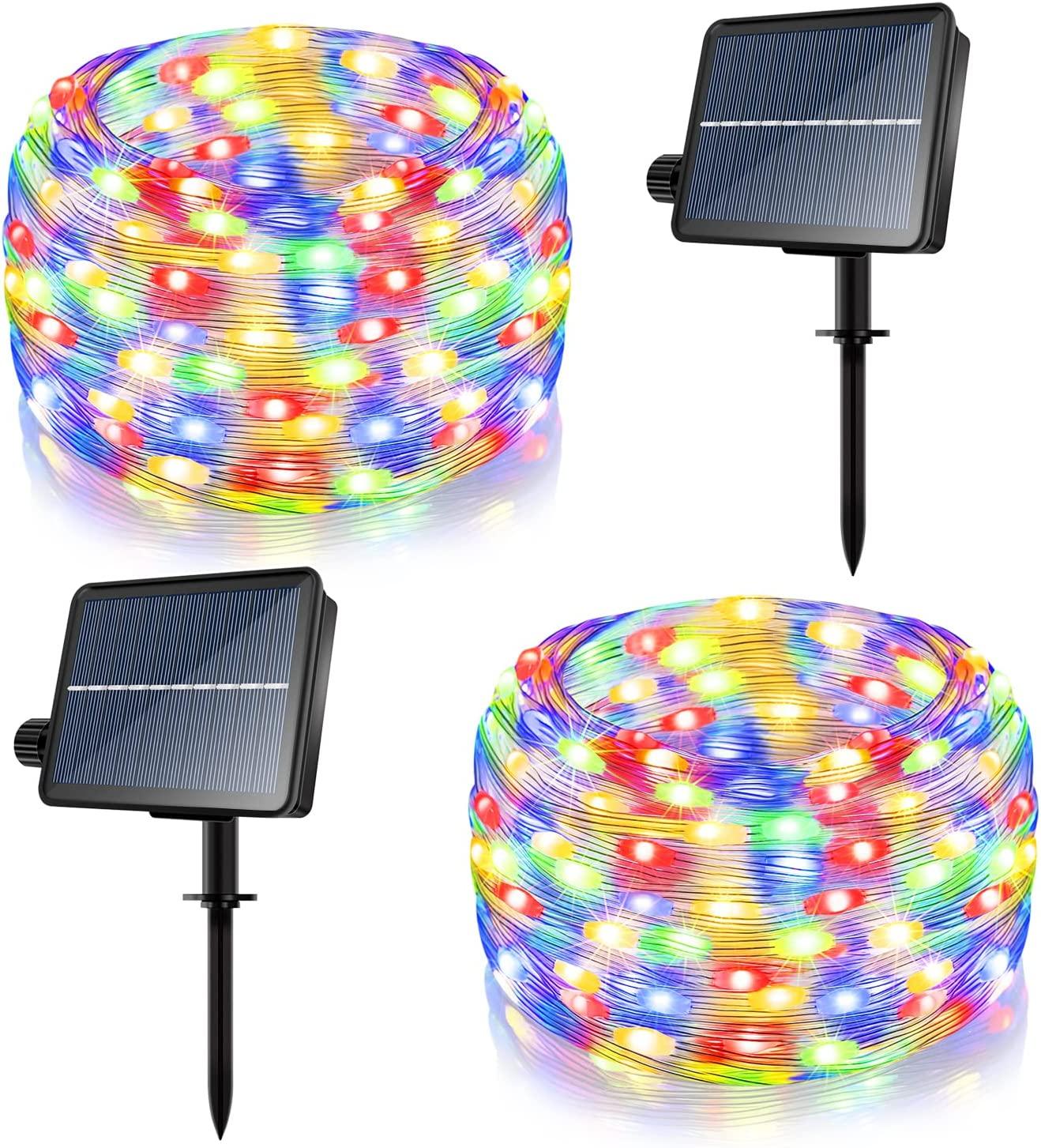 Solar String Lights Outdoor 240LED 80FT 8Modes IP67 Waterproof, Solar Fairy Lights with Timer Memory for Patio Christmas Garden - Lasercutwraps Shop