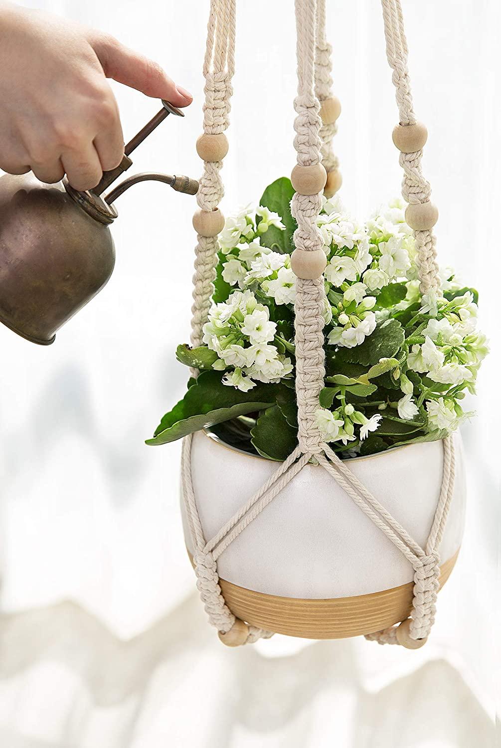 Macrame Plant Hanger Indoor Hanging Planter Basket - Lasercutwraps Shop