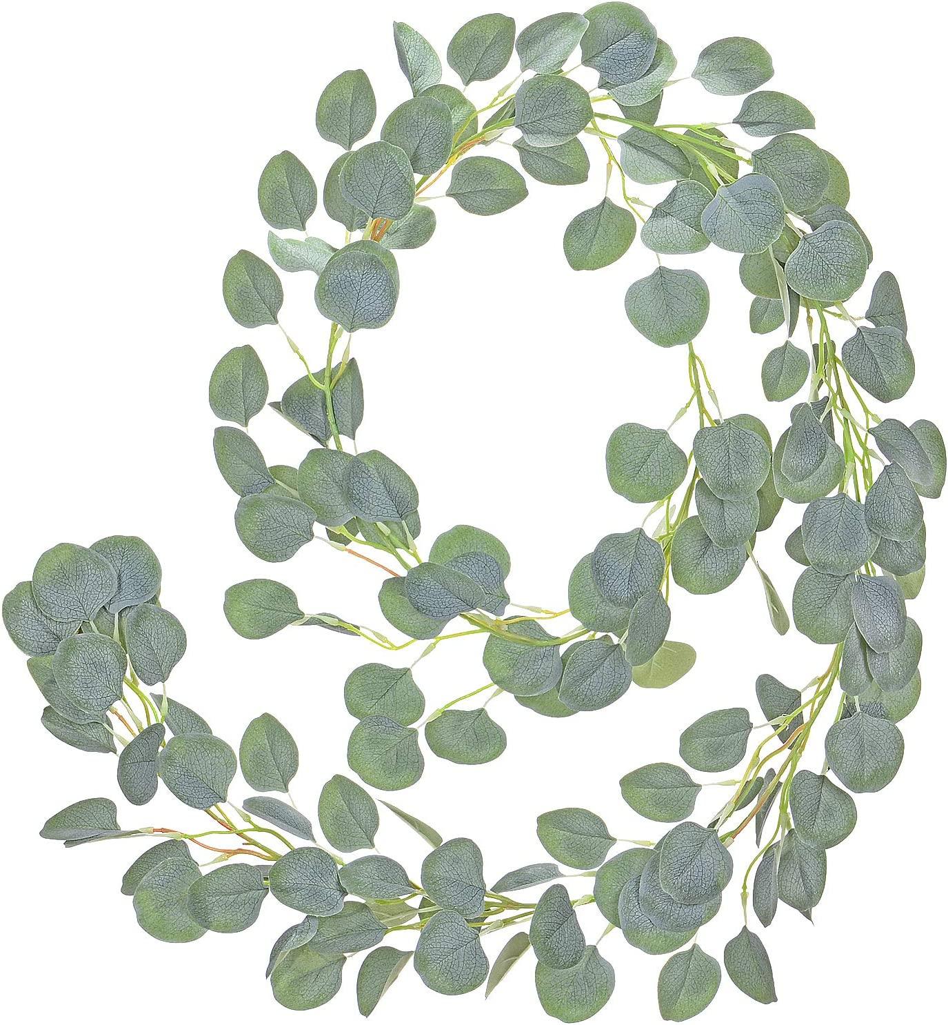 Artificial Eucalyptus Garland Faux Silk Eucalyptus Leaves Vines Handmade Garland Greenery Wedding Backdrop Arch Wall Decor - Lasercutwraps Shop