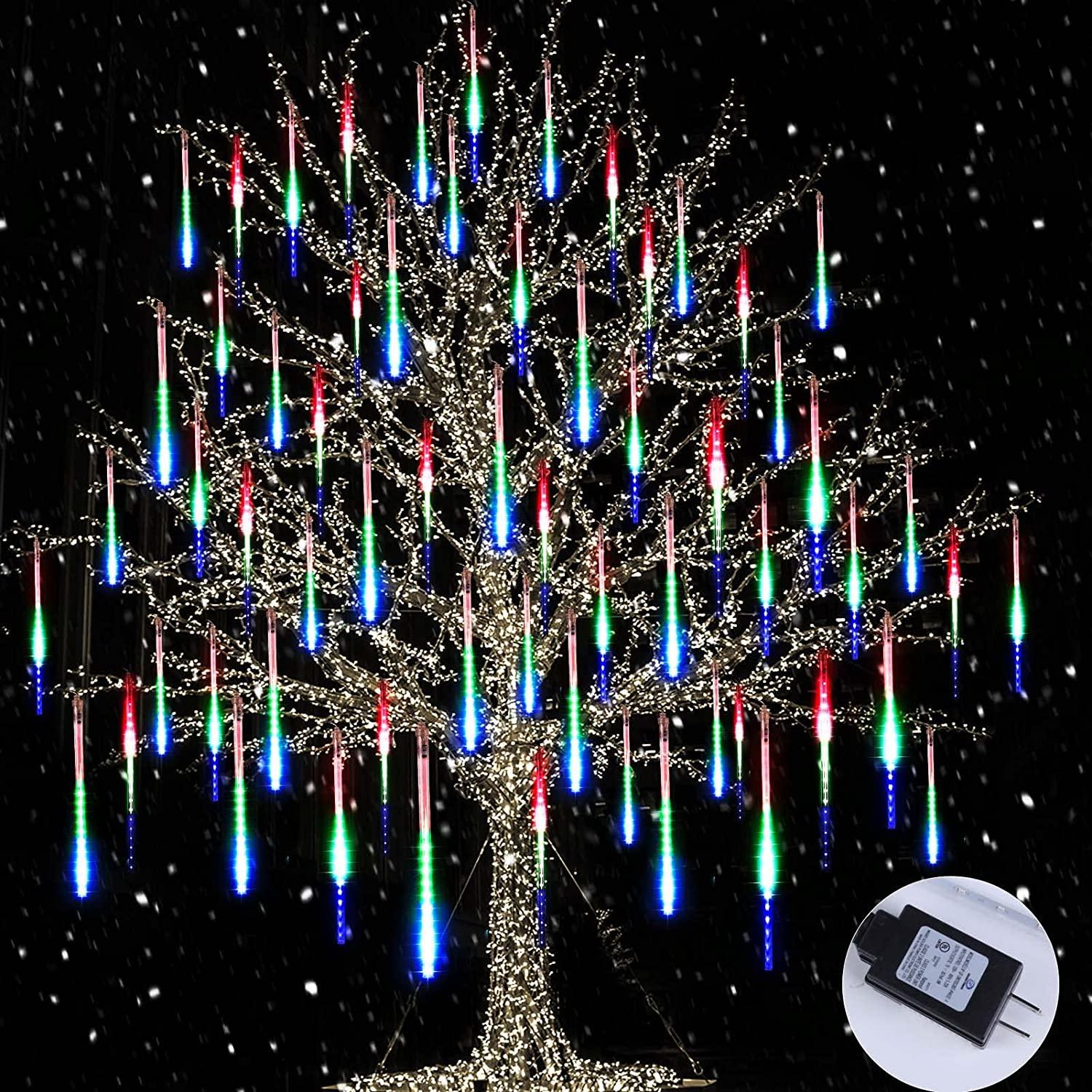 LED Snowfall Lights, Waterproof Meteor Christmas Lights, Hanging Falling Rain Lights - Lasercutwraps Shop