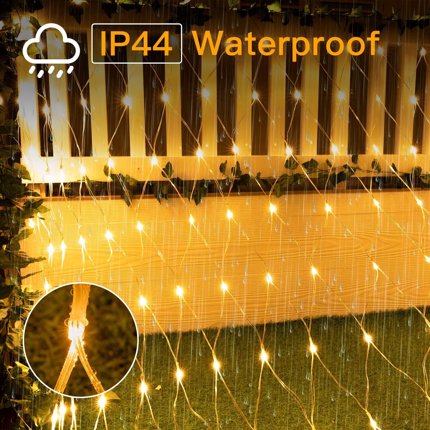 Christmas Net Lights 200 LED 9.8x6.6ft Outdoor Mesh Lights Connectable Waterproof 8 Modes&Timer Remote - Lasercutwraps Shop