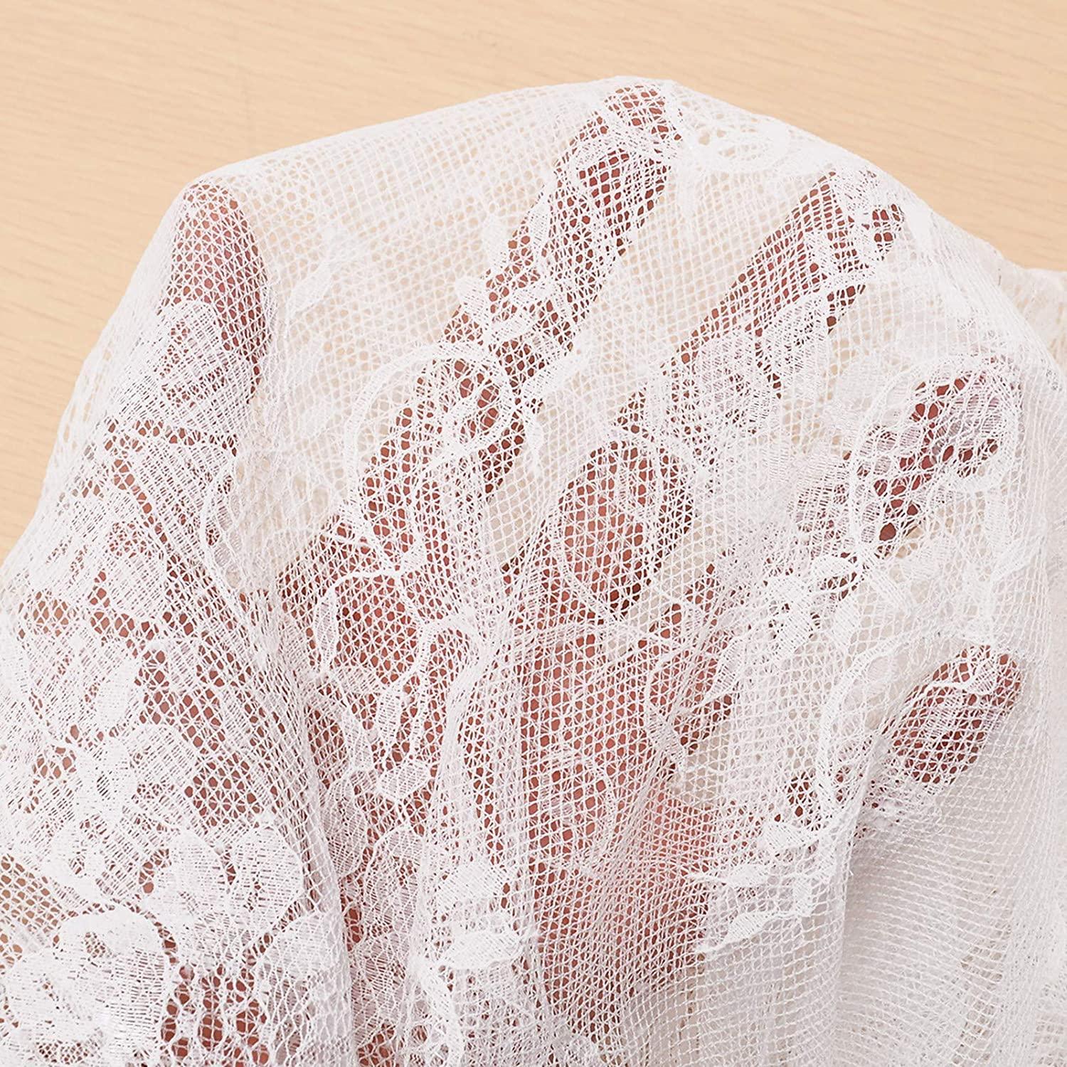 Lace Tablecloth White Wedding Tablecloths 60x120 Inch Vintage Rustic Farmhouse Table Fabric for Romantic Wedding Table Decorations - Lasercutwraps Shop