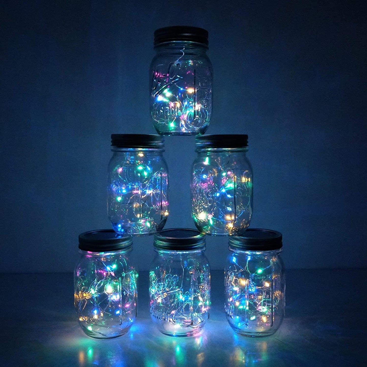 6 Pack Mason Jar Lights 20 LED Fairy String Lights for Patio Yard Garden Party Wedding Christmas Fit for Regular Mouth Jars(Jars Not Included) - Lasercutwraps Shop