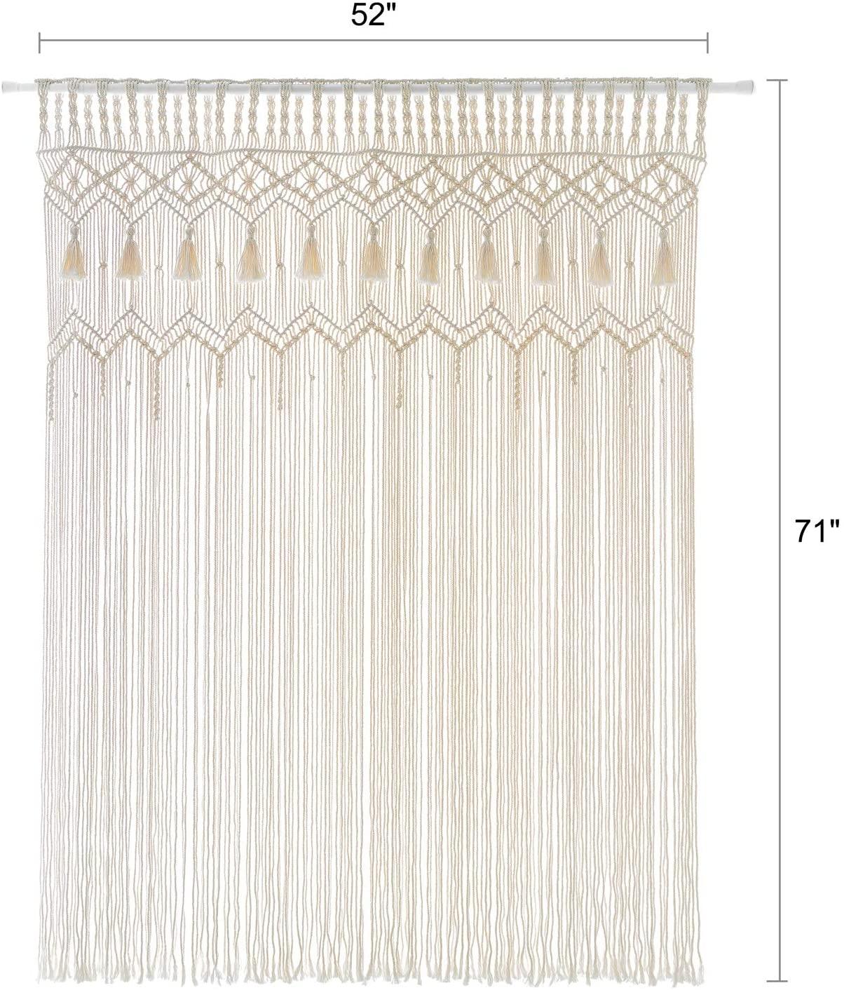 Macrame Curtain Large Boho Woven Wall Hanging Window Curtains - Lasercutwraps Shop
