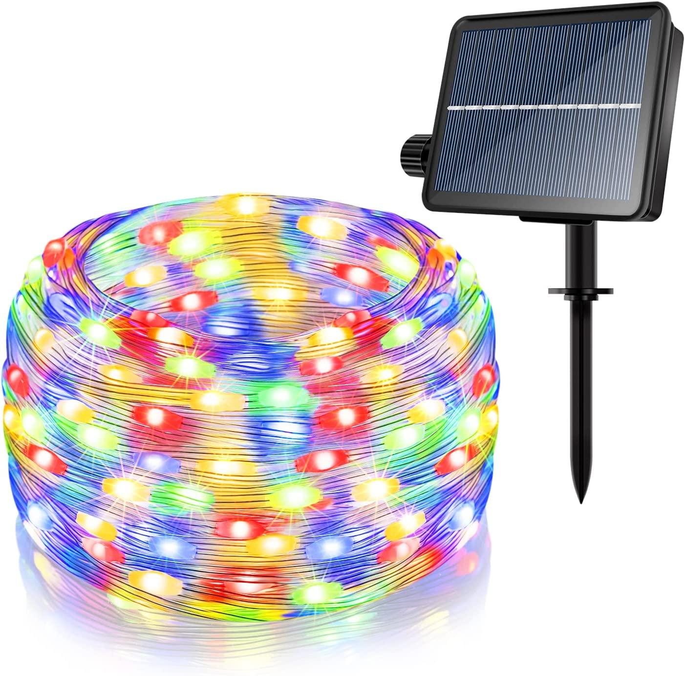 Solar String Lights Outdoor 240LED 80FT 8Modes IP67 Waterproof, Solar Fairy Lights with Timer Memory for Patio Christmas Garden - Lasercutwraps Shop