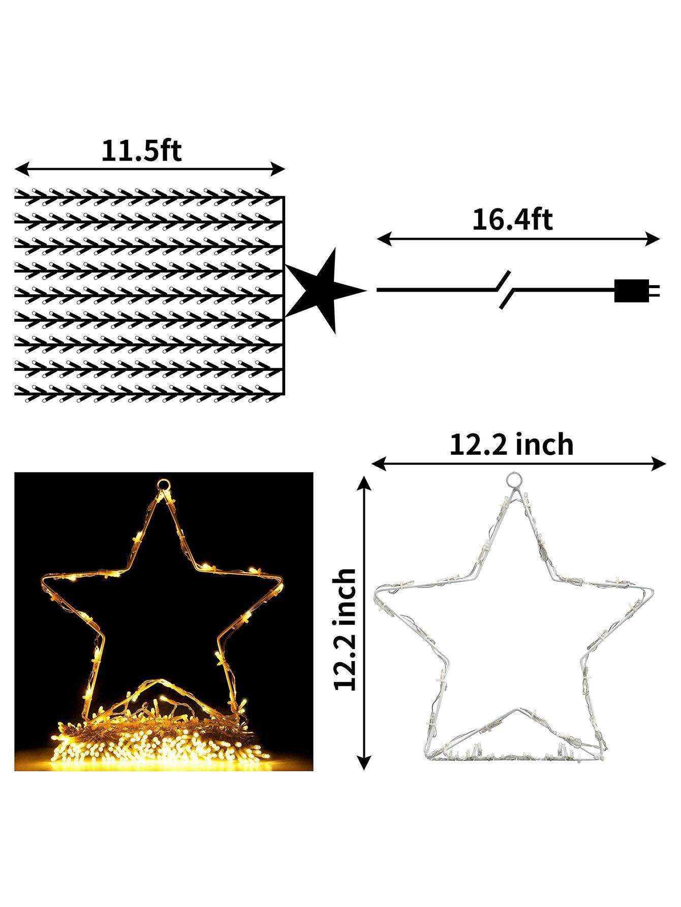 335LED Christmas Outdoor Star String Lights - Lasercutwraps Shop