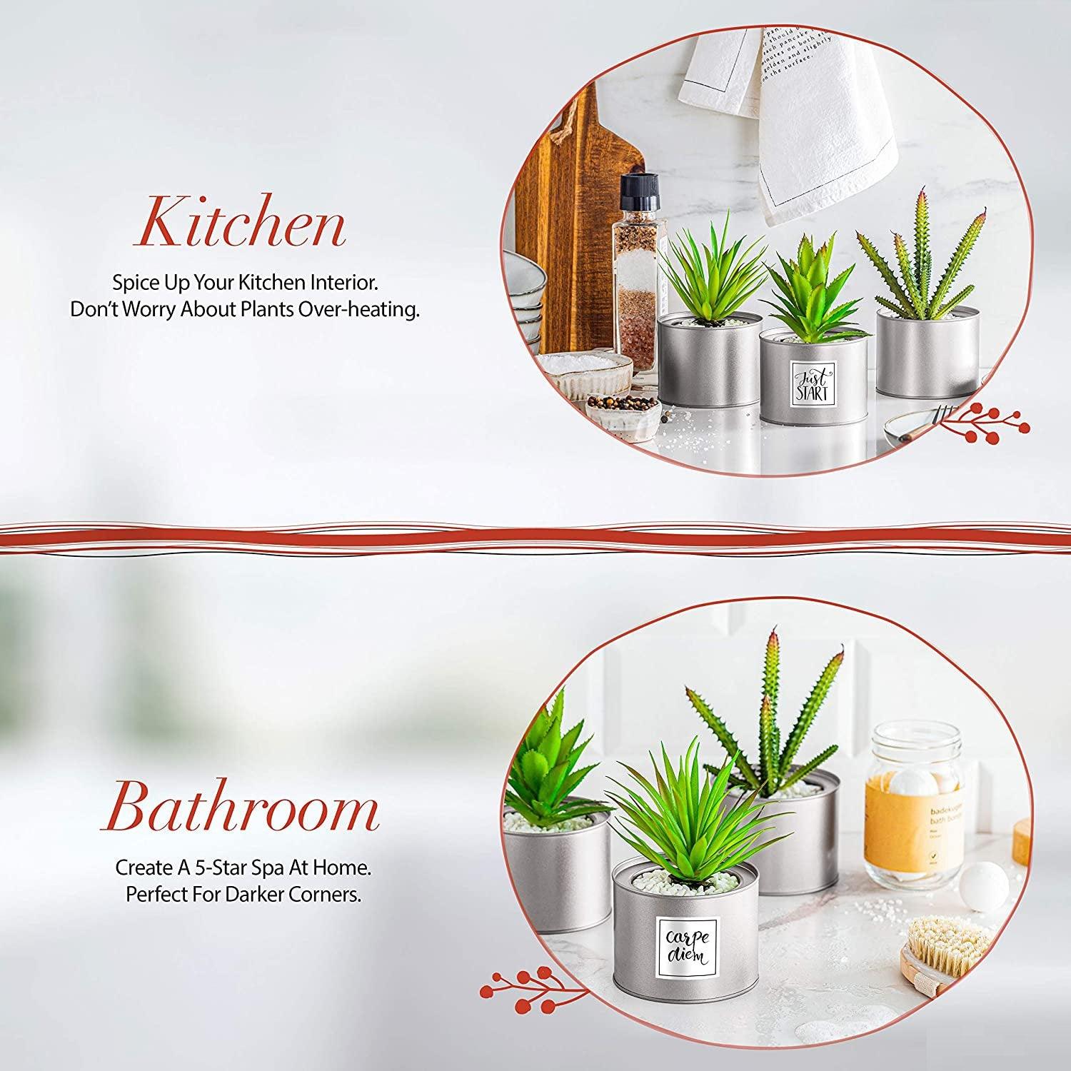 Artificial Succulents Boho Decor Faux Succulents Plants Artificial Desk Accessories for Women Desk Wedding Favors - Lasercutwraps Shop