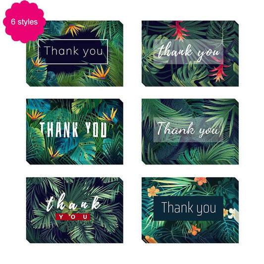 Tropical Wedding Birthday Baby Shower Thank You Cards With Envelopes 48 Bulk 4 X 6 Inch - Lasercutwraps Shop