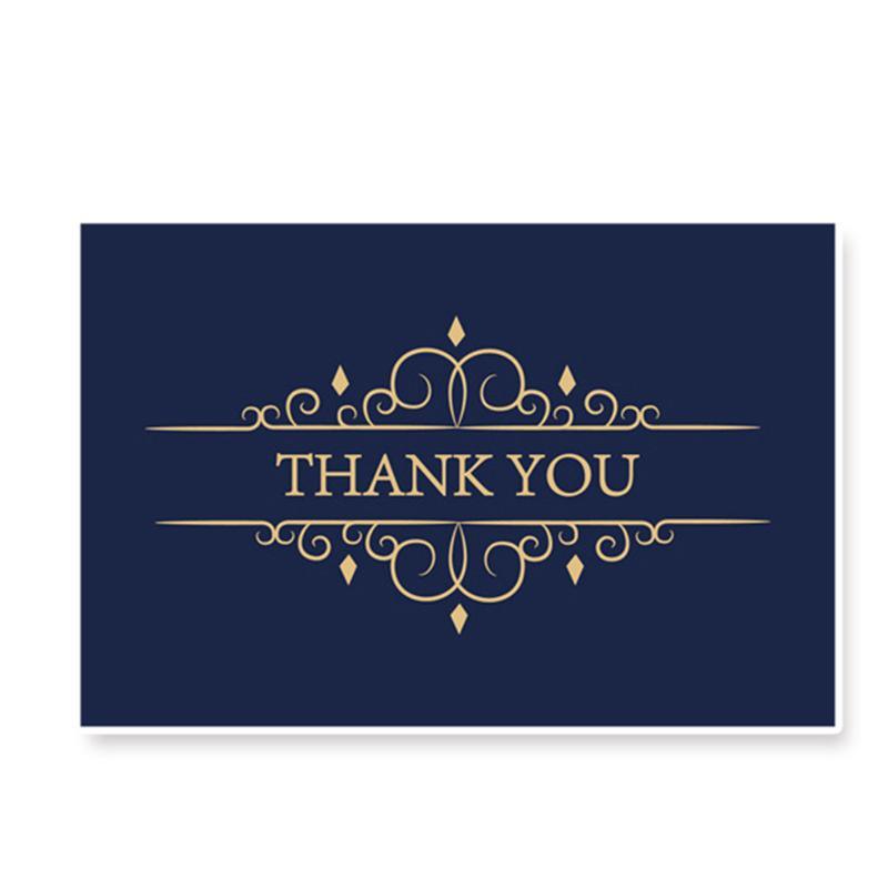 50 Bulk Thank You Cards - Navy Blue Thank You Cards Foil - Lasercutwraps Shop
