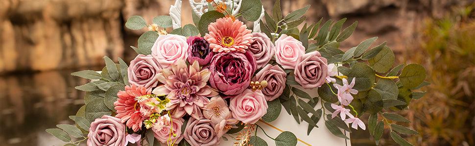 2pcs Wedding Arch Flowers, Artificial Flowers for Decoration, Large Flower Swag for Wedding Ceremony - Lasercutwraps Shop