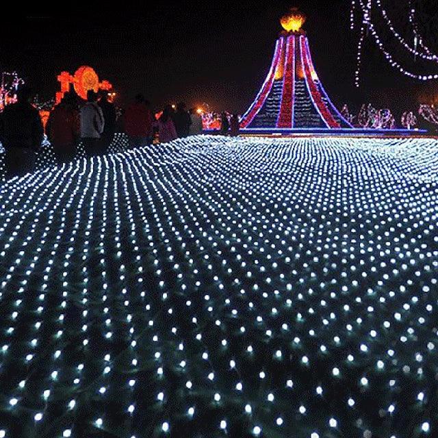 6x4m Net String Lights 880 LEDs Fishing Net String Lights Warm White Cold White Multi Color Waterproof Party Christmas Tree Wedding Patio Home Décor - Lasercutwraps Shop