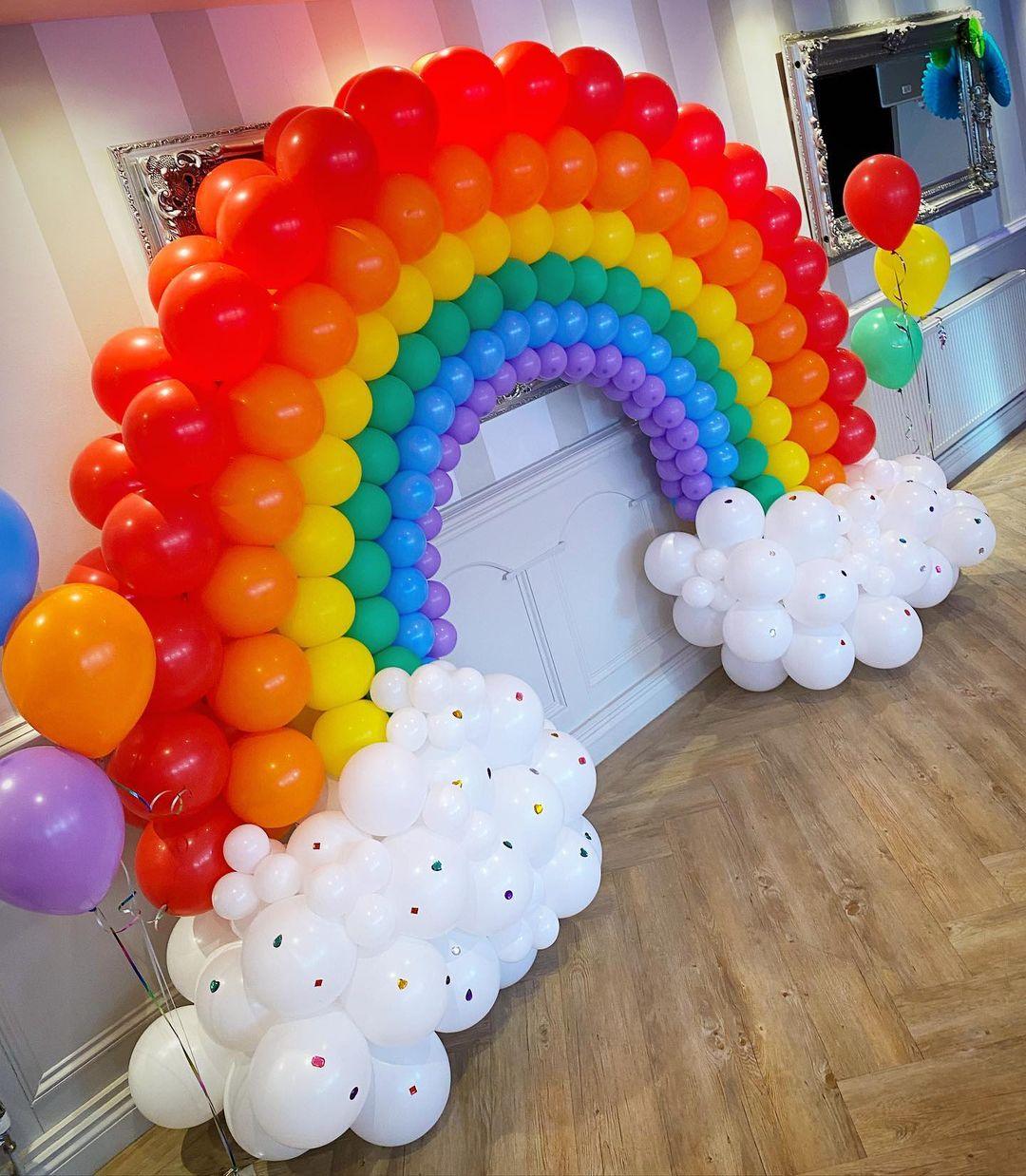 102pcs Rainbow Balloon Arch & Garland Kit | Birthday Party Decorations, Baby Shower - Lasercutwraps Shop