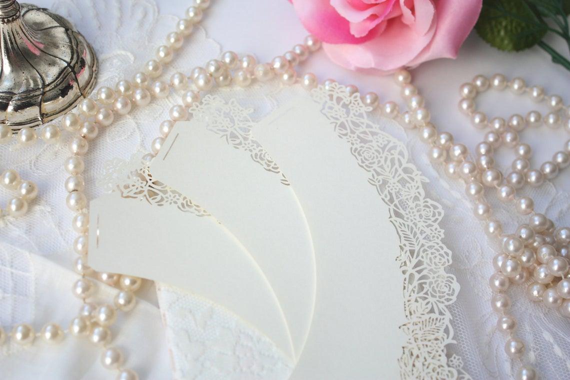 Ivory Cupcake Wrappers for Standard Cupcakes, Off White Shimmer Rose Design Wedding Cupcake Liners - Lasercutwraps Shop