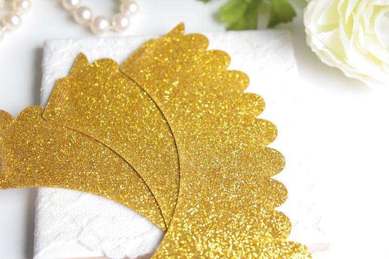 Gold Glitter Cupcake Wrappers, Glitter Laser Cut Elegant Cupcake Wrapper/Liner - Lasercutwraps Shop