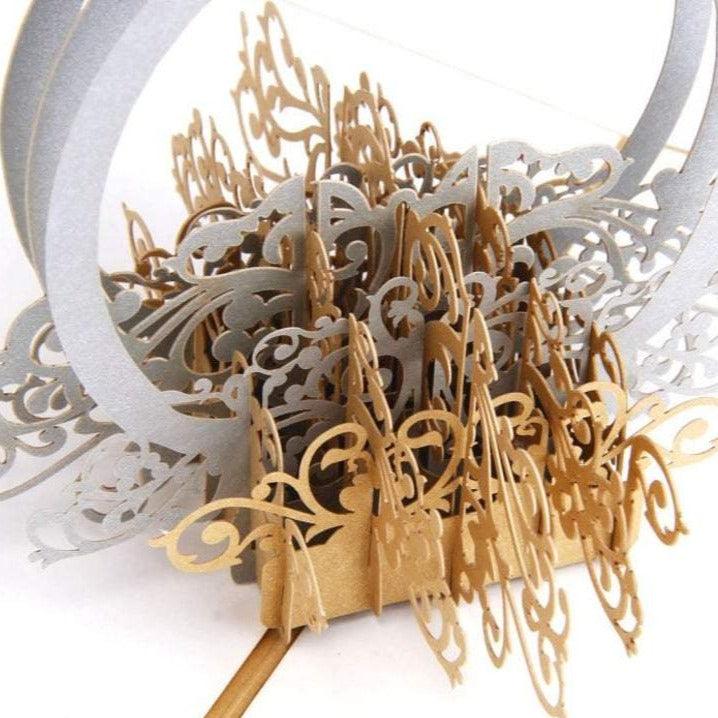 Diamond Engagement Ring 3D Pop-Up Congratulations Card - Lasercutwraps Shop