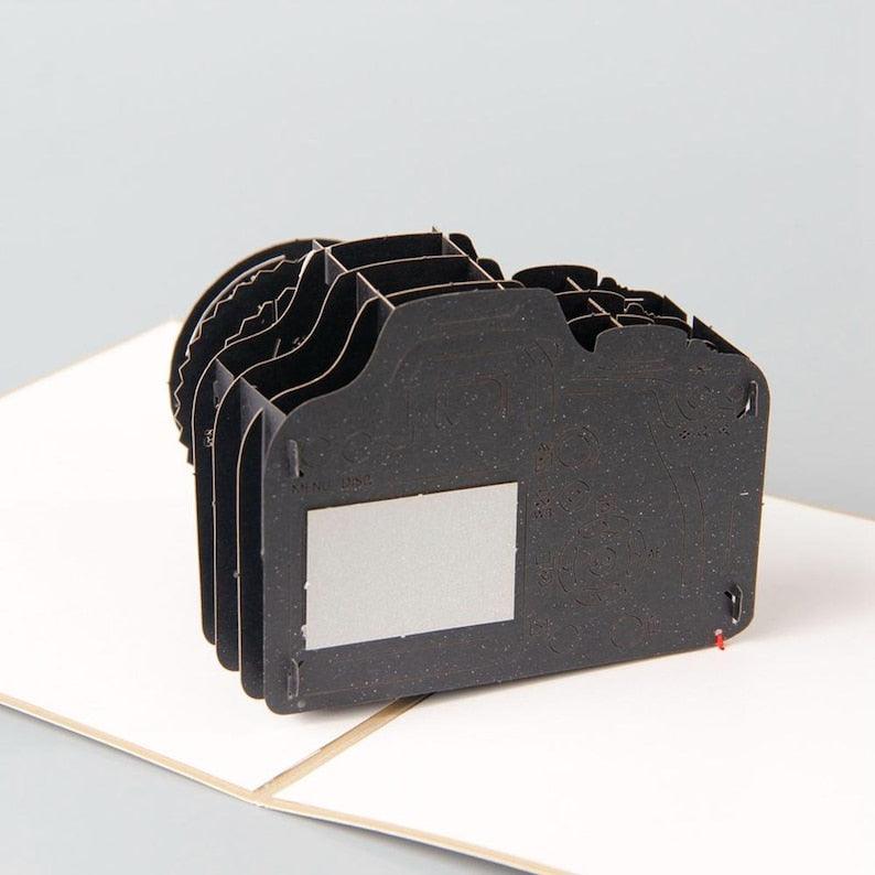 Camera Pop-up Card, Unique 3D Gift Card,Birthday Card,Greeting Card for Kids - Lasercutwraps Shop