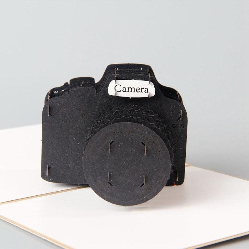 Camera Pop-up Card, Unique 3D Gift Card,Birthday Card,Greeting Card for Kids - Lasercutwraps Shop