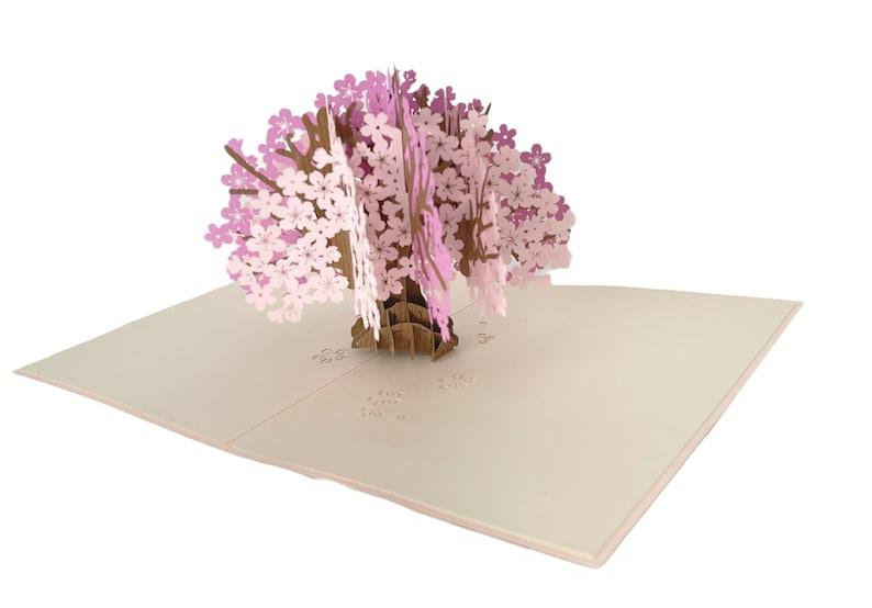 Cherry Blossom tree 3D Pop Up Greeting Card - Lasercutwraps Shop