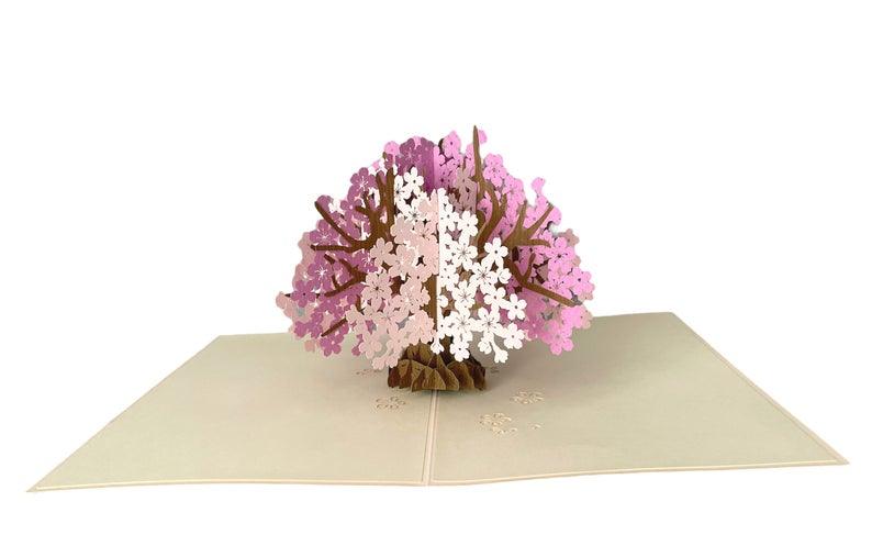 Cherry Blossom tree 3D Pop Up Greeting Card - Lasercutwraps Shop