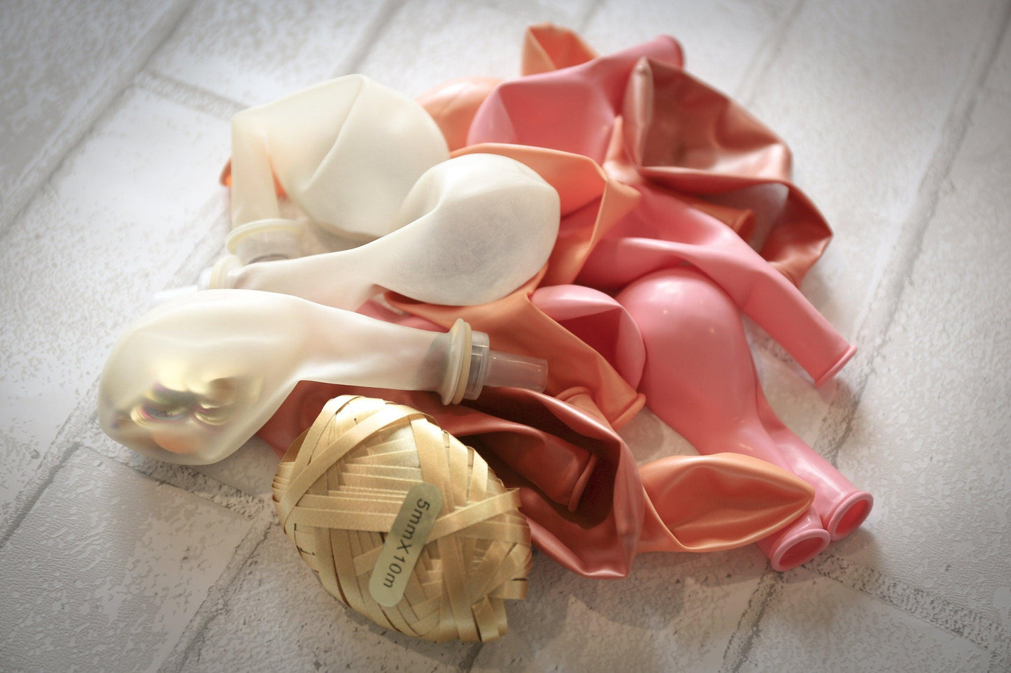 40Pcs - Pink & Rose Gold Confetti Balloons Set | Rose Gold + Peach + Pink + Confetti Balloon + 50M Ribbon for Birthday Party Decoration - Lasercutwraps Shop