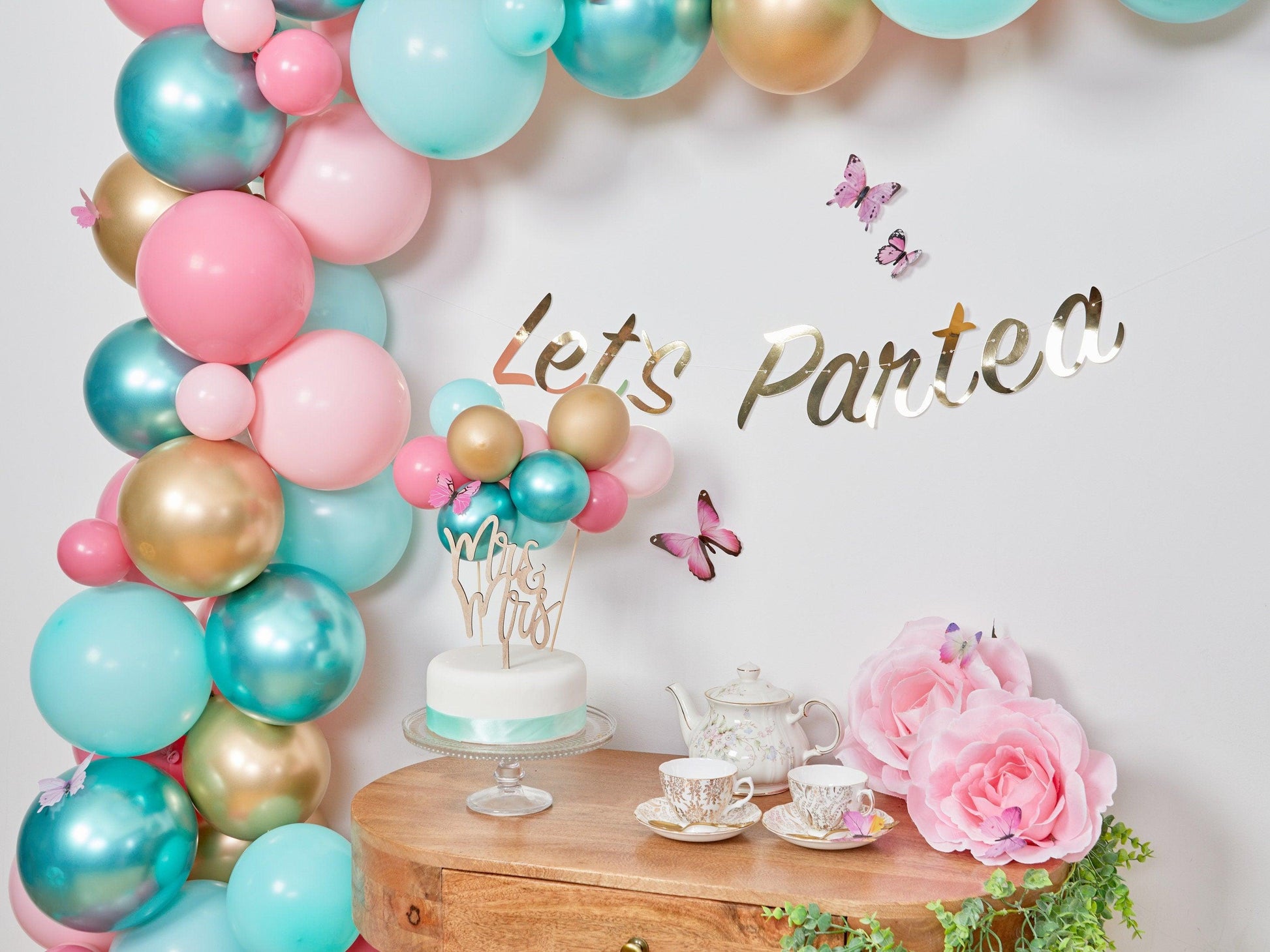 Pastel Balloon Garland, Pink Balloon Arch, Alice in Wonderworld Balloon Arch, Spring Balloon Garland, Pastel Balloon Garland - Lasercutwraps Shop