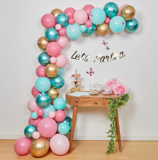 Pastel Balloon Garland, Pink Balloon Arch, Alice in Wonderworld Balloon Arch, Spring Balloon Garland, Pastel Balloon Garland - Lasercutwraps Shop